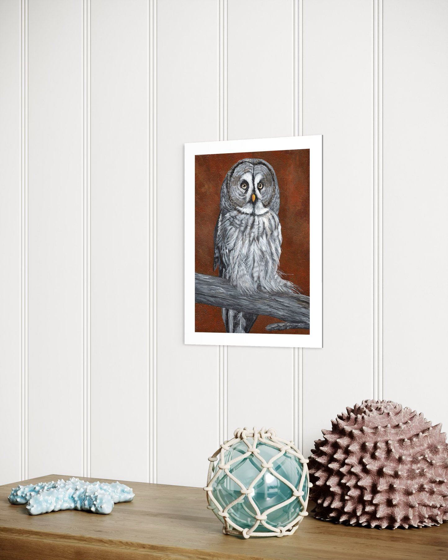 6 x 8 Inch Great Gray Owl Giclee Fine Art Print