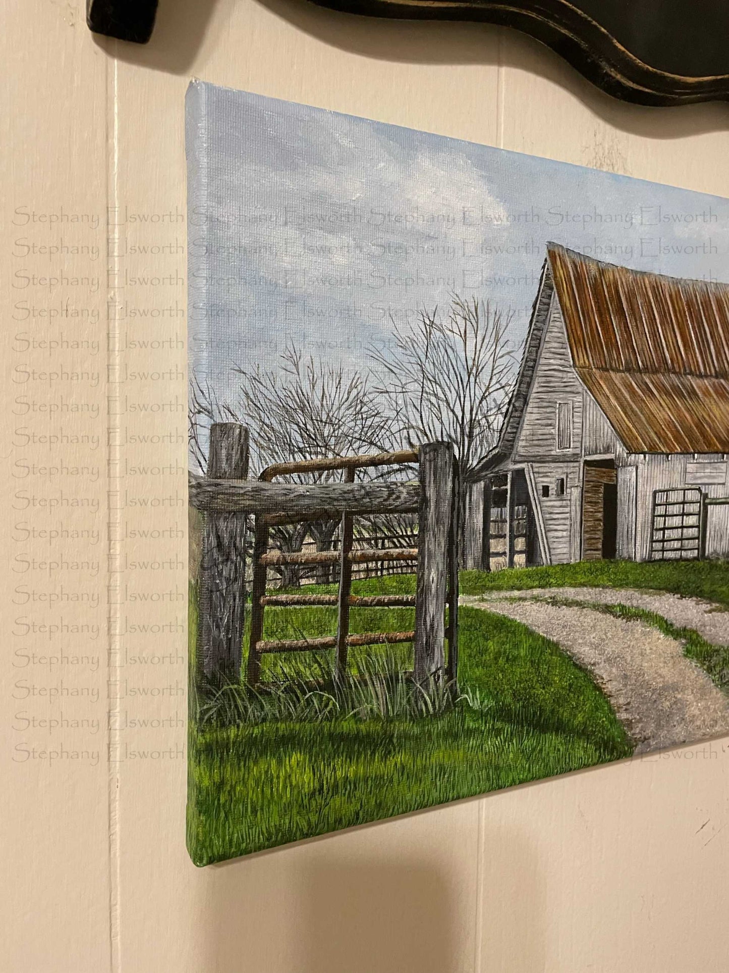 The Old Barn 10 x 20 Acrylic Painting on Stretched Canvas