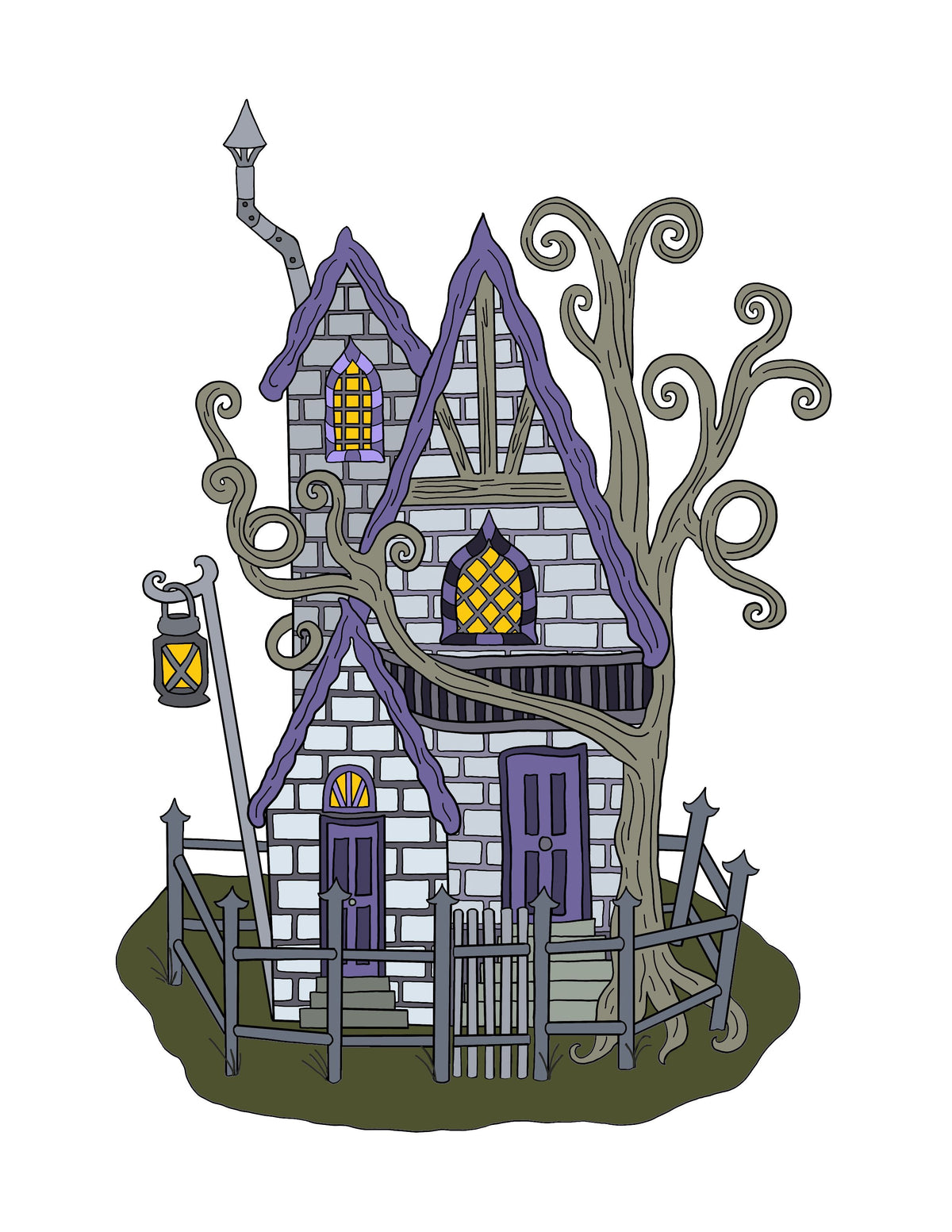 Faerie Houses PDF Instant Download Coloring Book