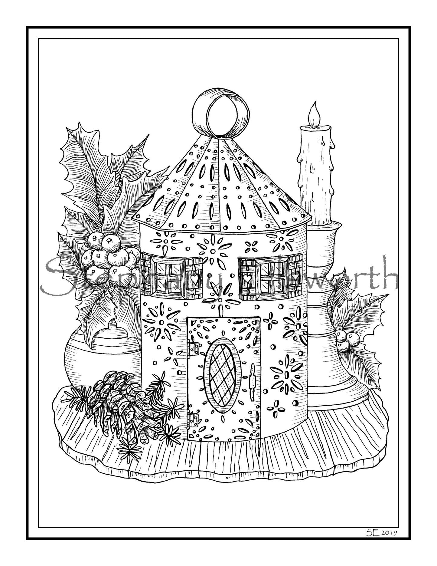 Faerie Houses II PDF Instant Download Coloring Book