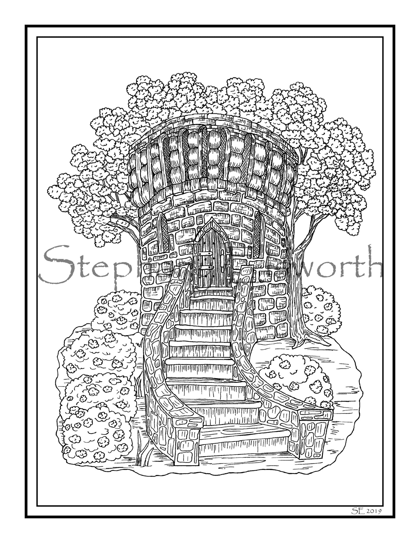 Faerie Houses II PDF Instant Download Coloring Book