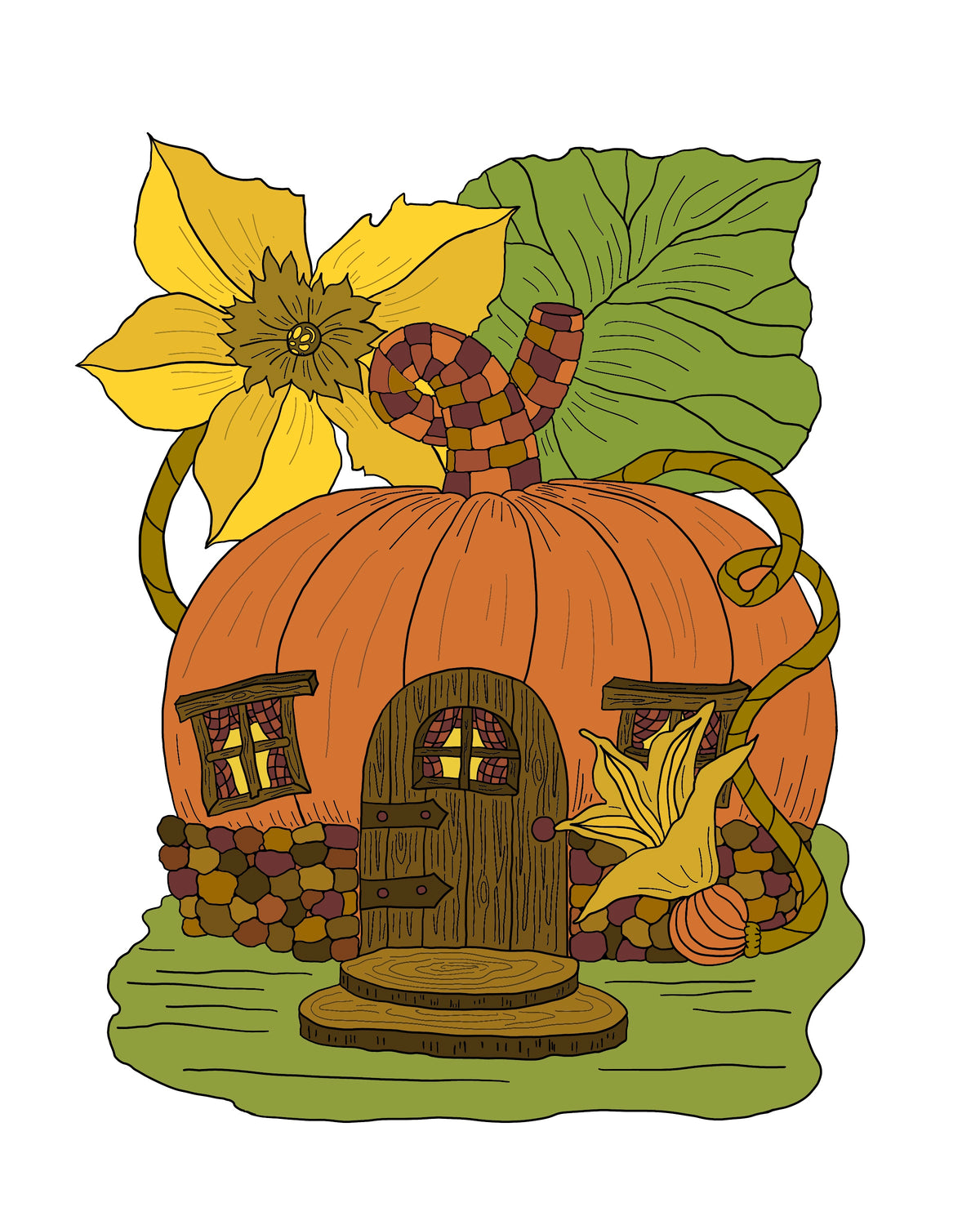 Faerie Houses PDF Instant Download Coloring Book