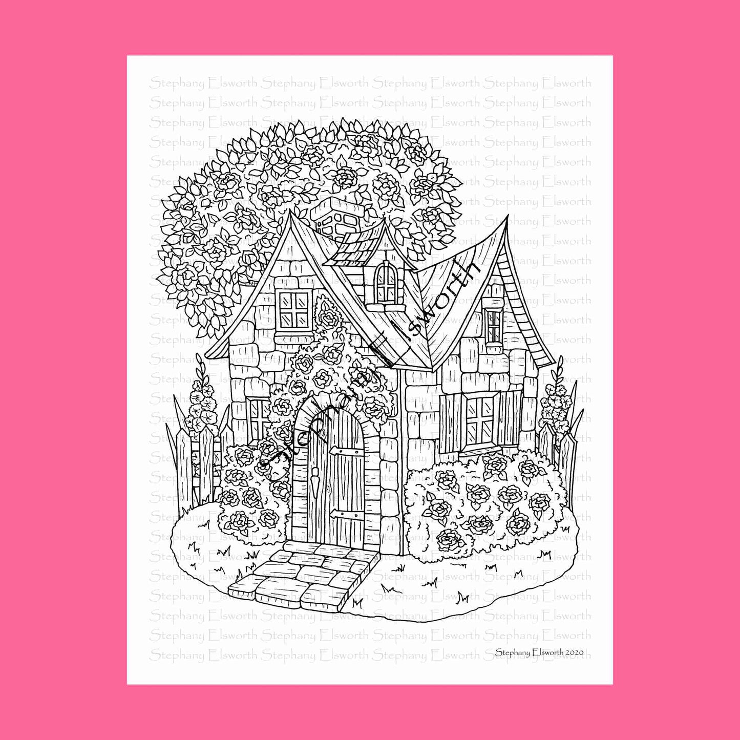 Faerie Houses III PDF Instant Download Coloring Book