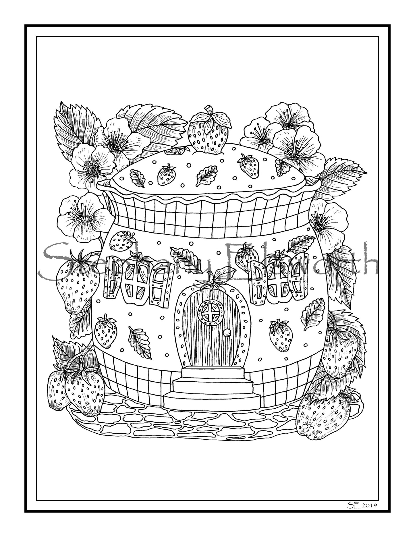 Faerie Houses II PDF Instant Download Coloring Book