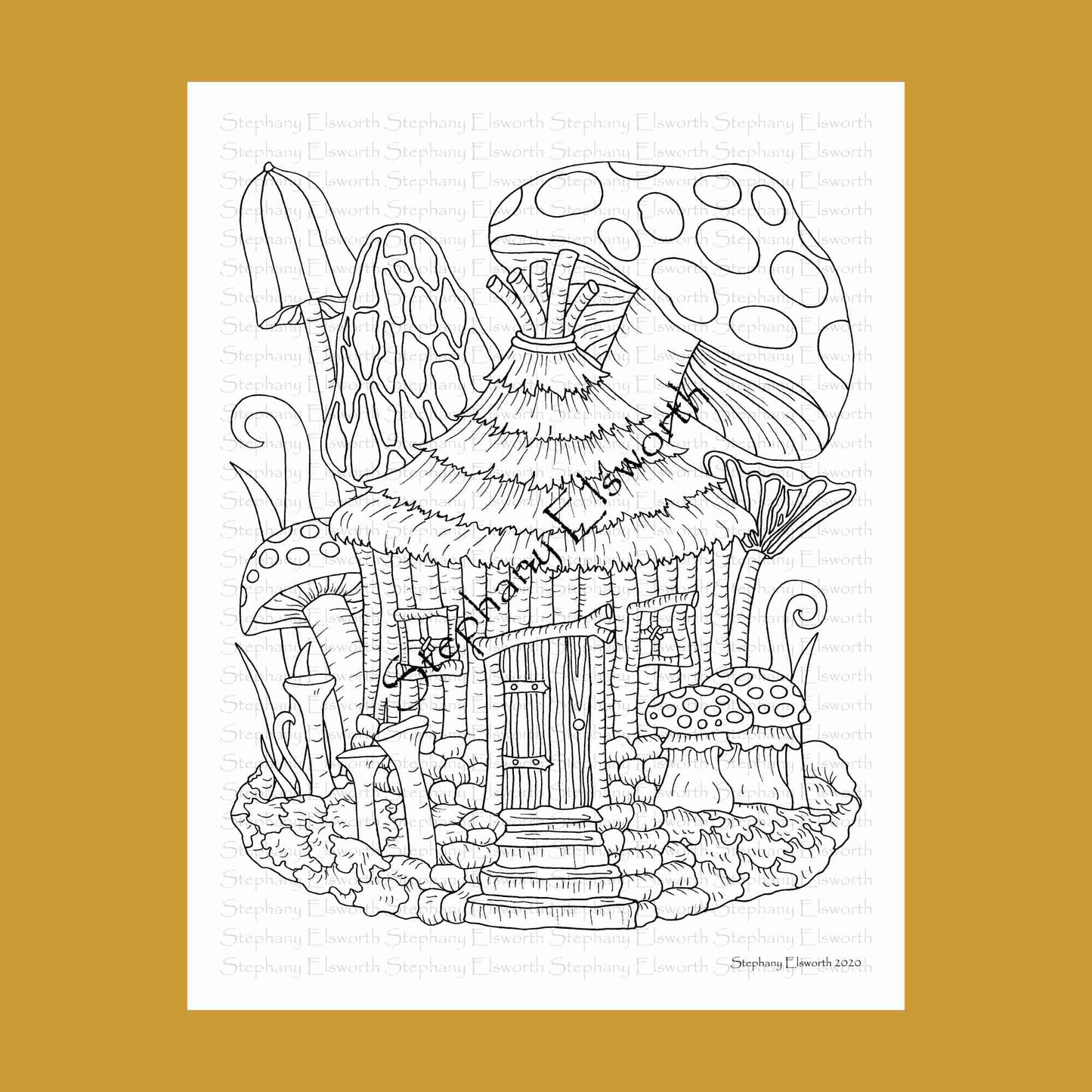 Faerie Houses III PDF Instant Download Coloring Book