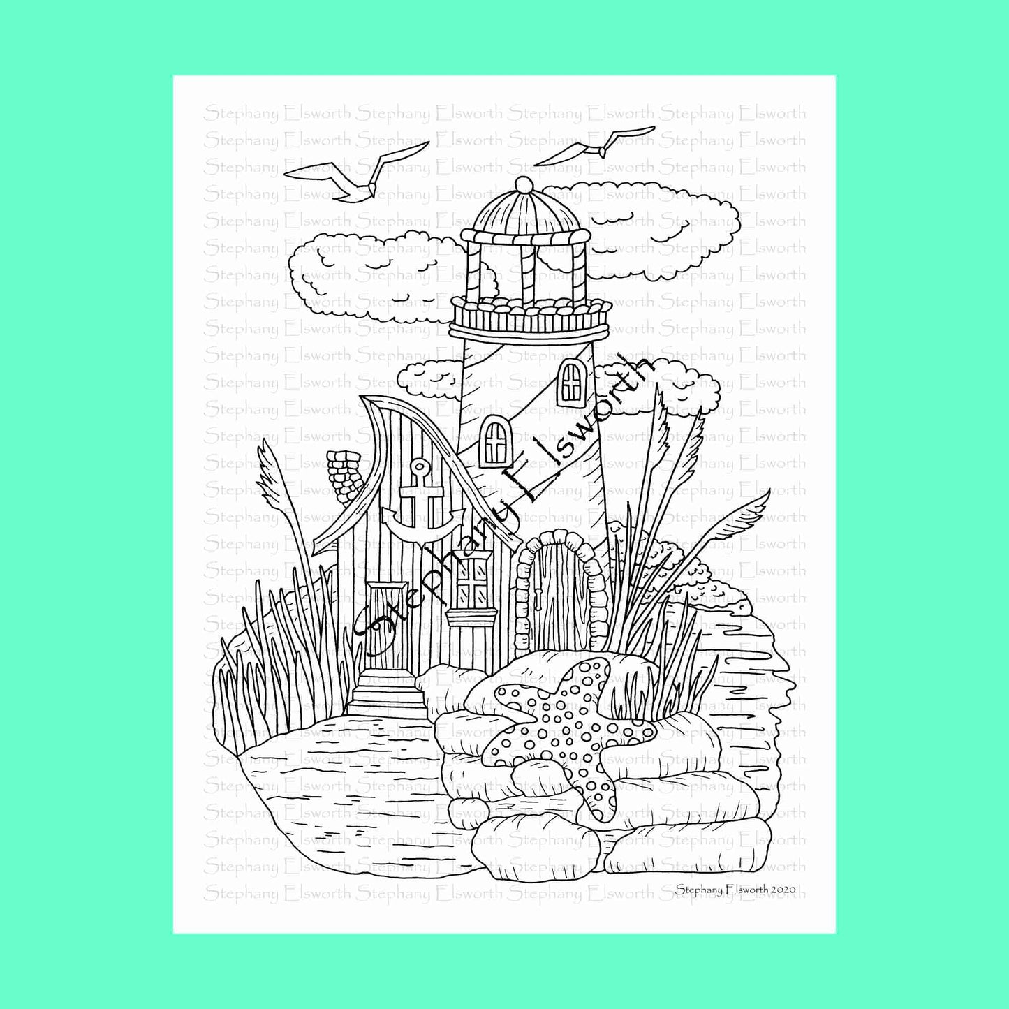 Faerie Houses III PDF Instant Download Coloring Book