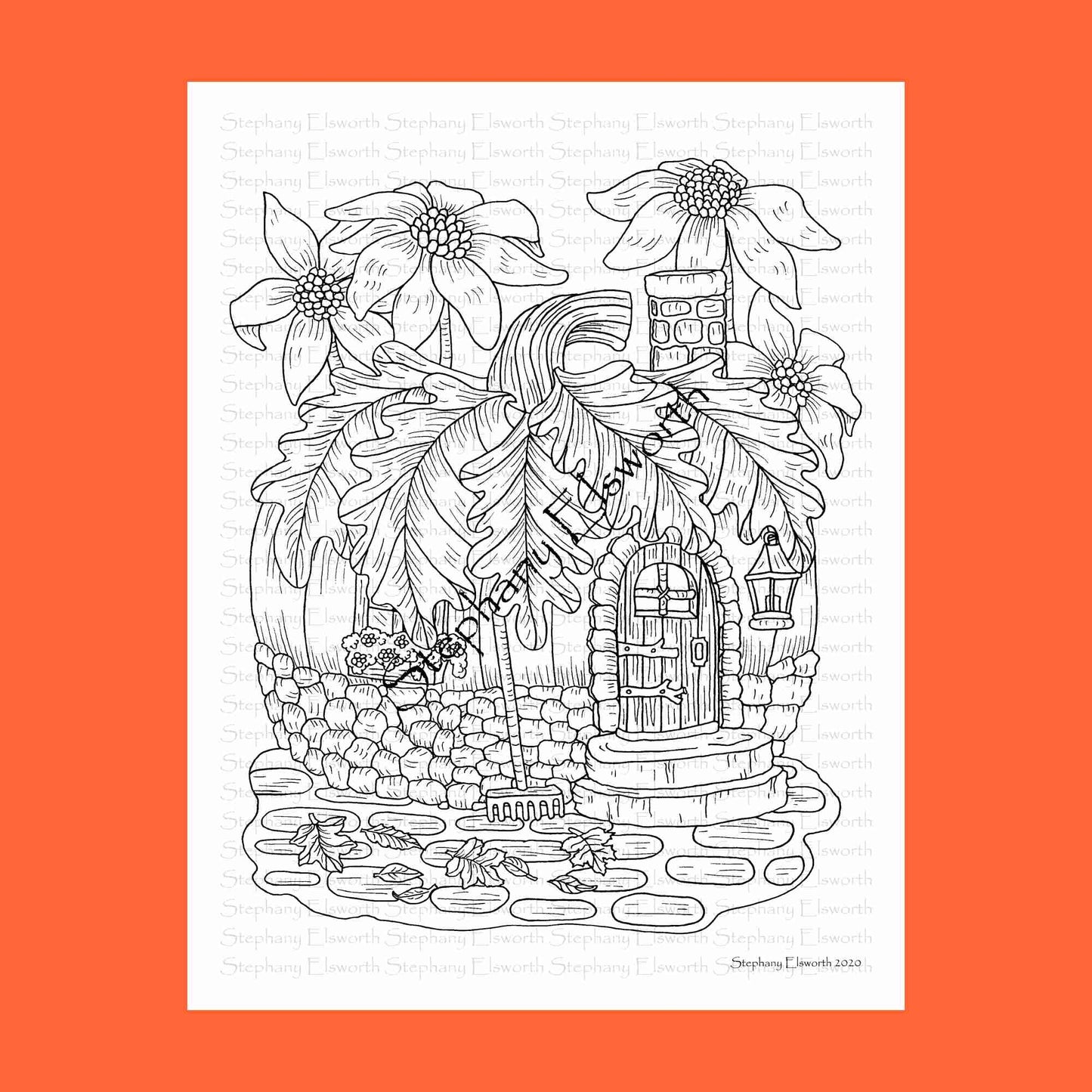 Faerie Houses III PDF Instant Download Coloring Book