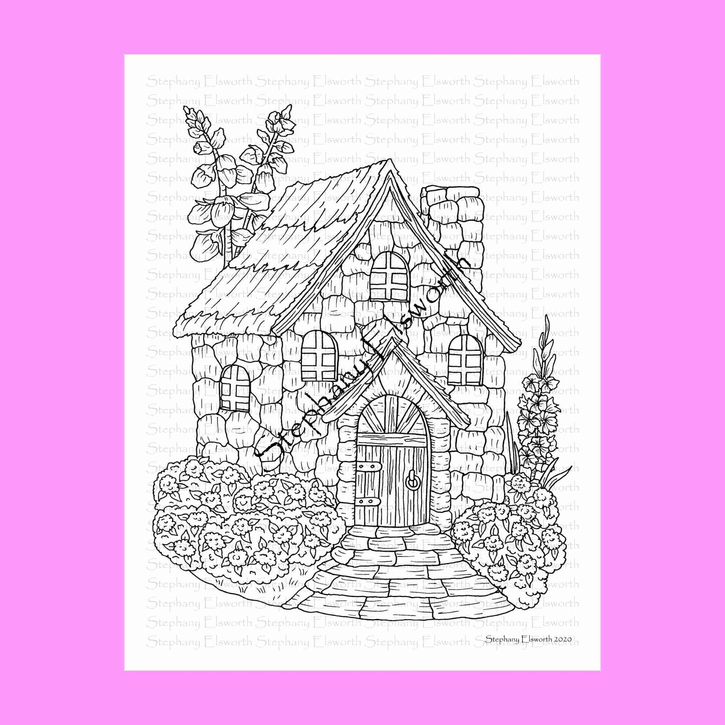 Faerie Houses III PDF Instant Download Coloring Book