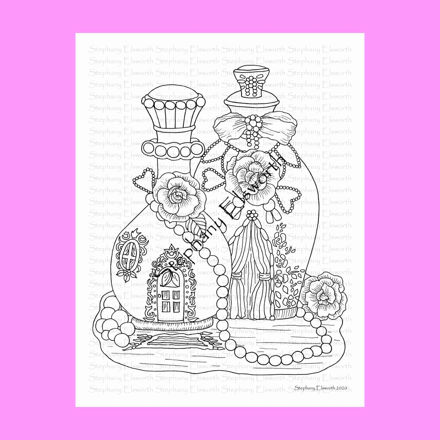 Faerie Houses III PDF Instant Download Coloring Book