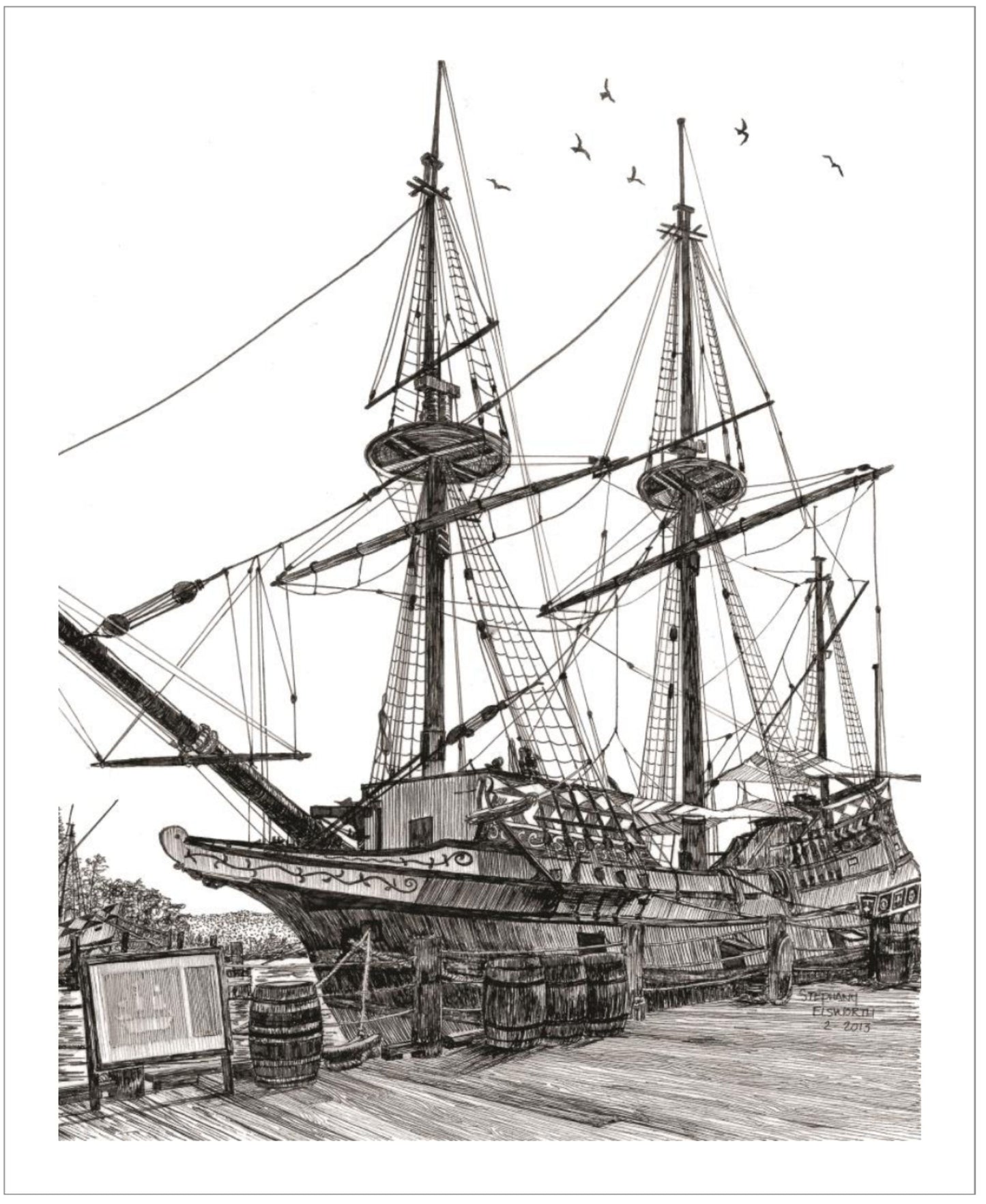 Tall Ship Susan Constant, Jamestown, VA 8 x 10 inch Fine Art Print with Optional Mat and/or Frame