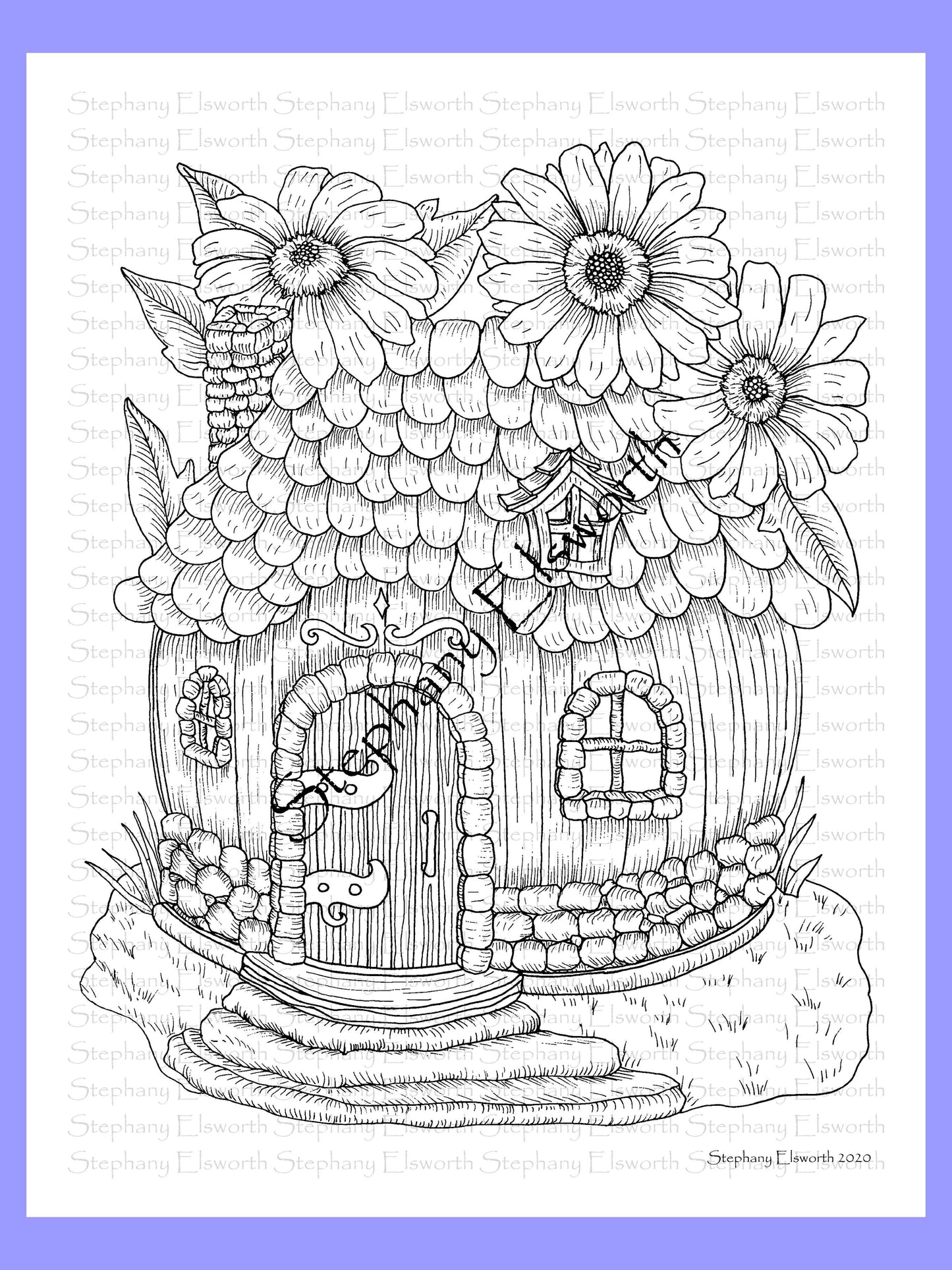 Faerie Houses III PDF Instant Download Coloring Book