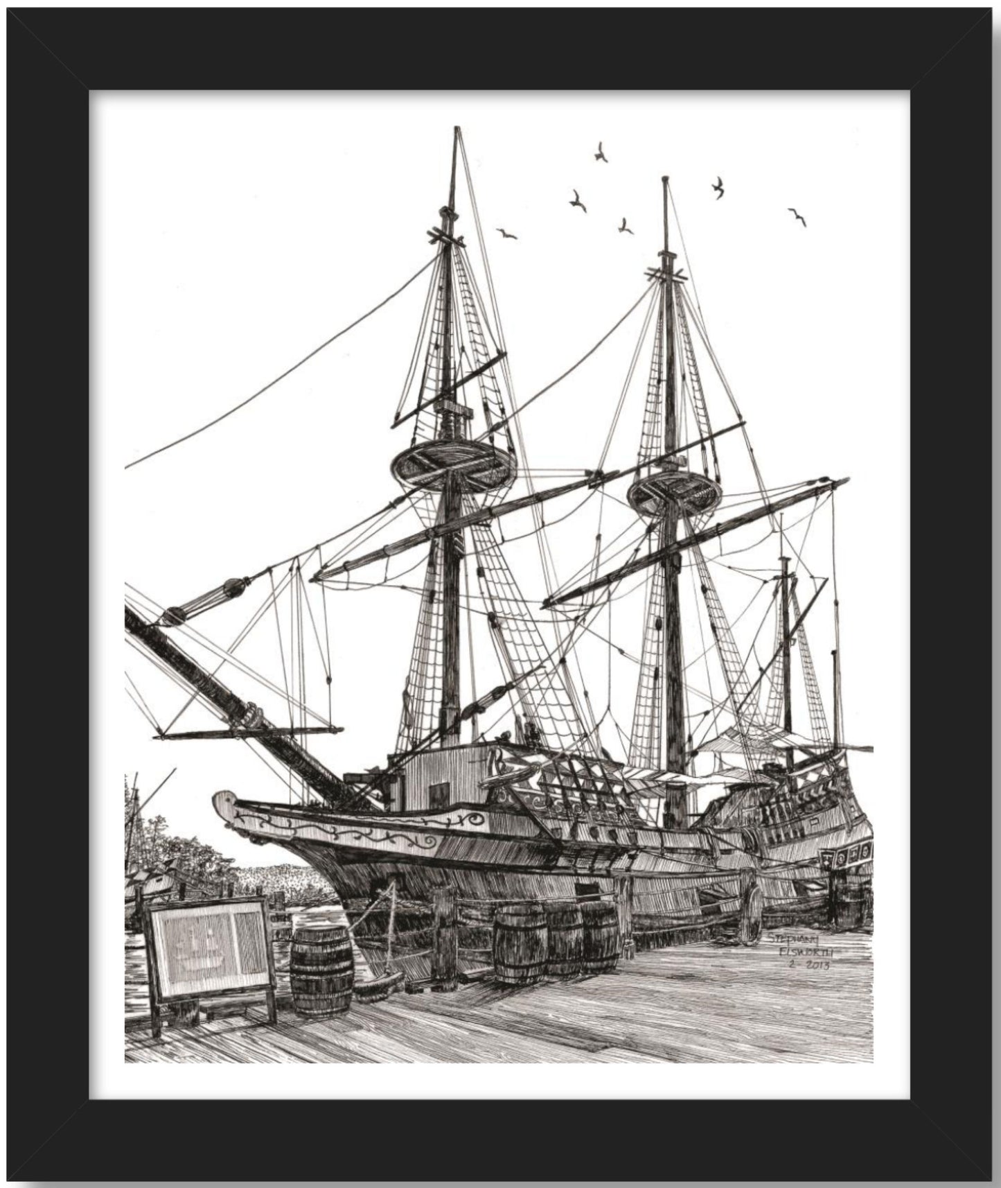 Tall Ship Susan Constant, Jamestown, VA 8 x 10 inch Fine Art Print with Optional Mat and/or Frame