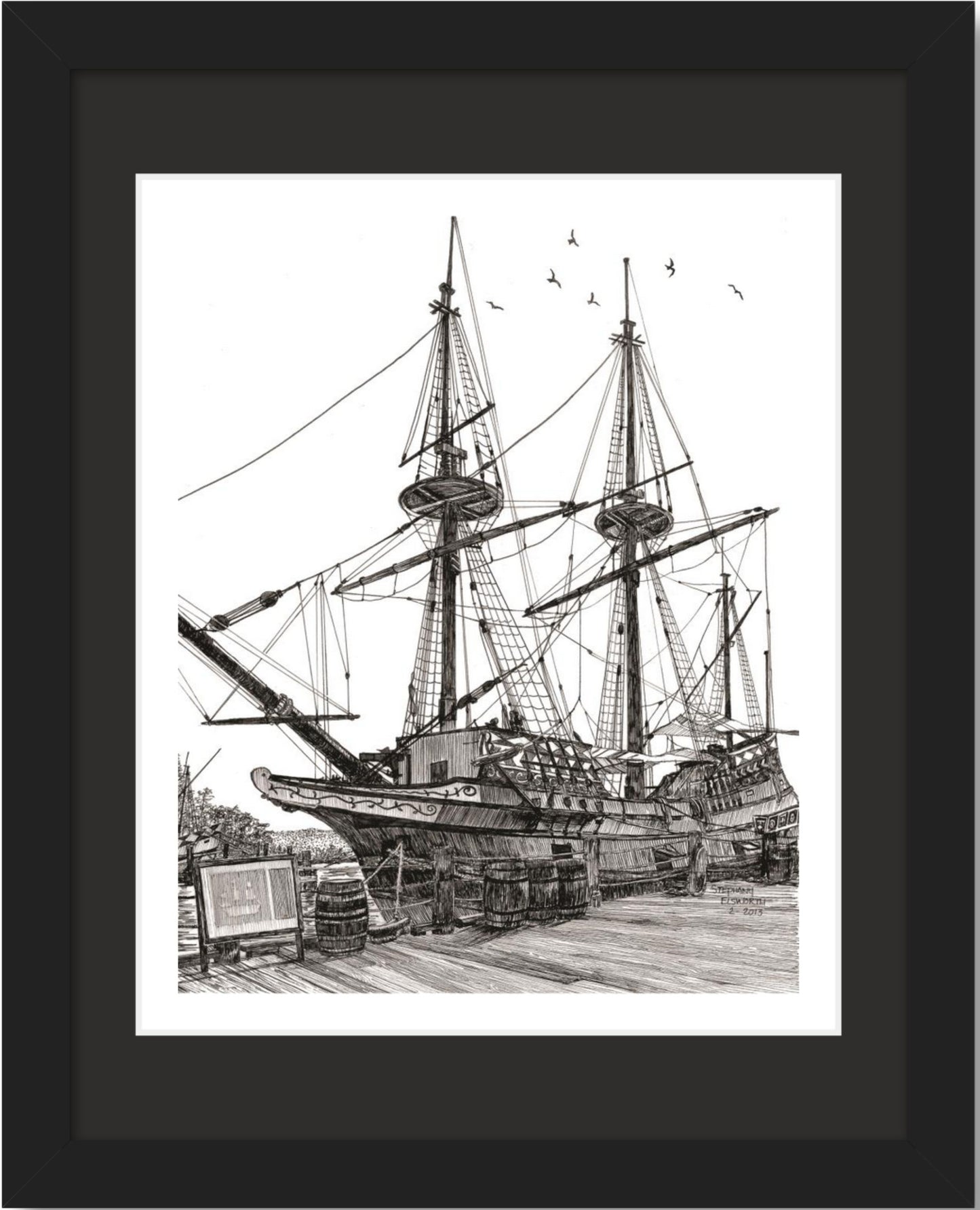 Tall Ship Susan Constant, Jamestown, VA 8 x 10 inch Fine Art Print with Optional Mat and/or Frame