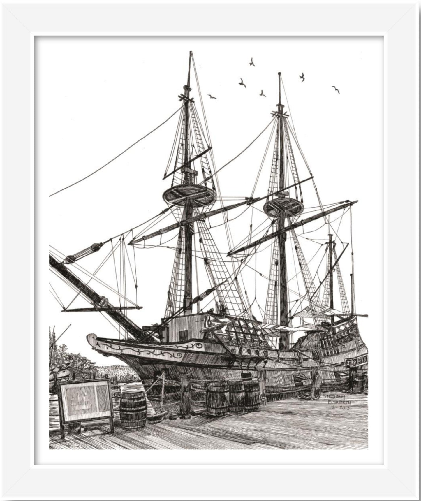 Tall Ship Susan Constant, Jamestown, VA 8 x 10 inch Fine Art Print with Optional Mat and/or Frame