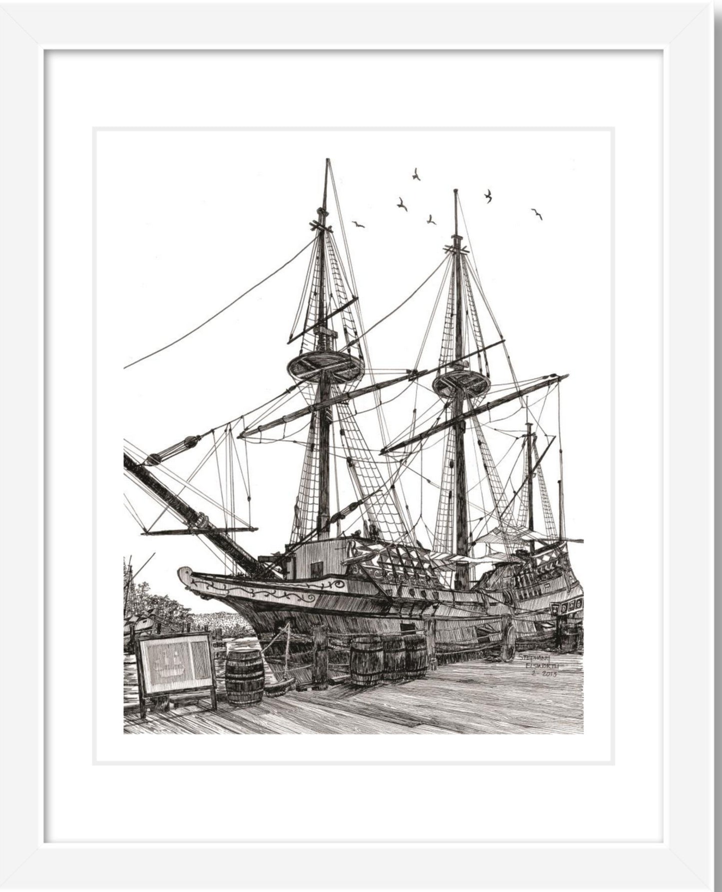 Tall Ship Susan Constant, Jamestown, VA 8 x 10 inch Fine Art Print with Optional Mat and/or Frame